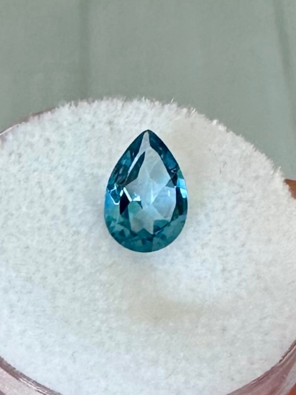 💎 1.48ct Natural London Blue Topaz Loose Gemstone Faceted Pear Cut 💎